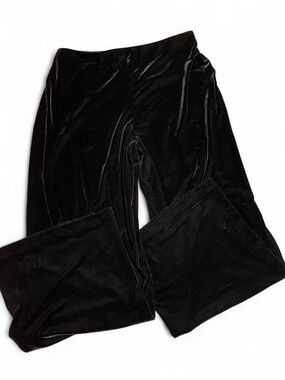 Alex Evenings Black Velvet Flare Pants